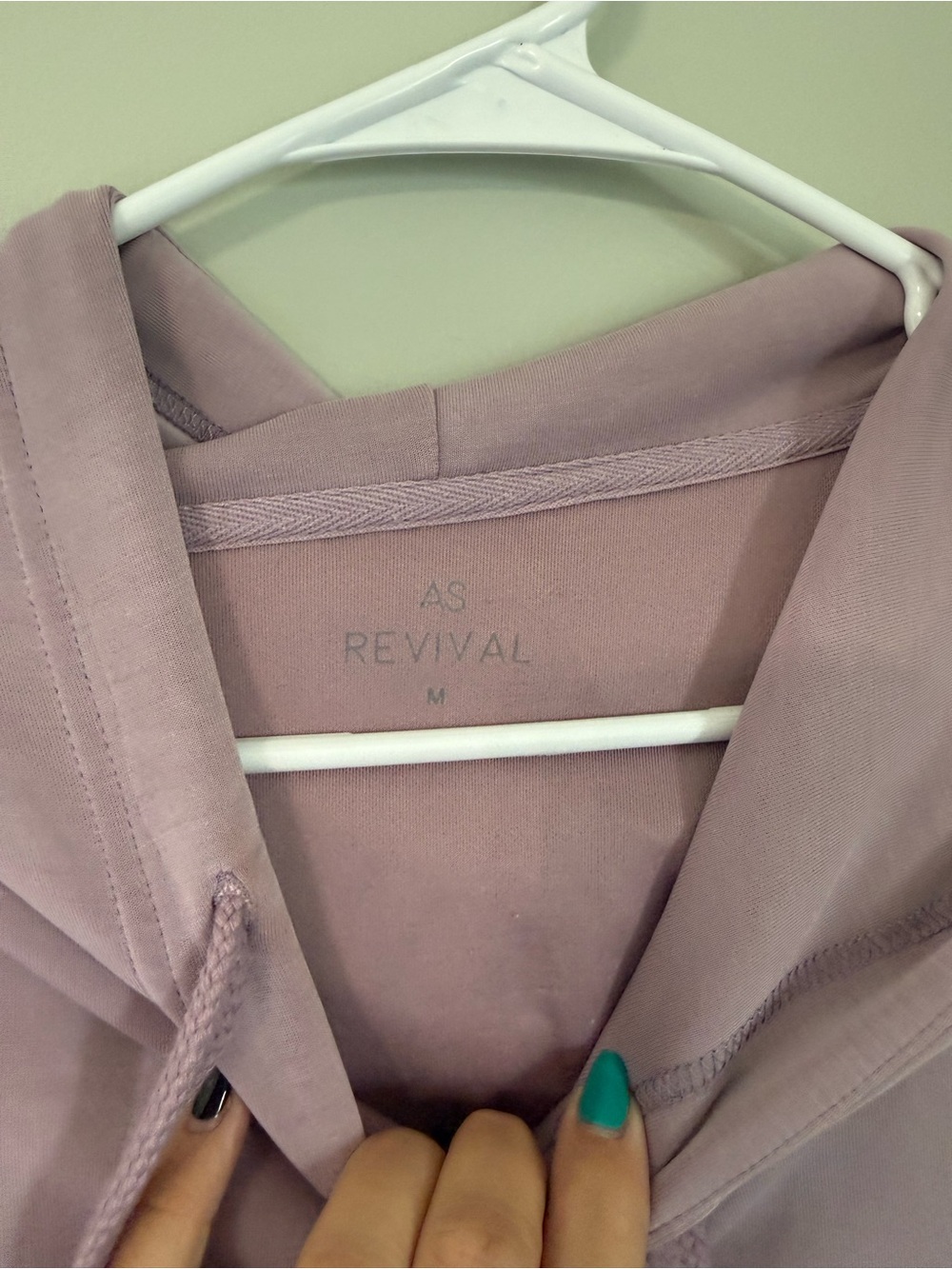 Cropped Hooded Sweatshirt - Dusty Lavender - Picture 4 of 6